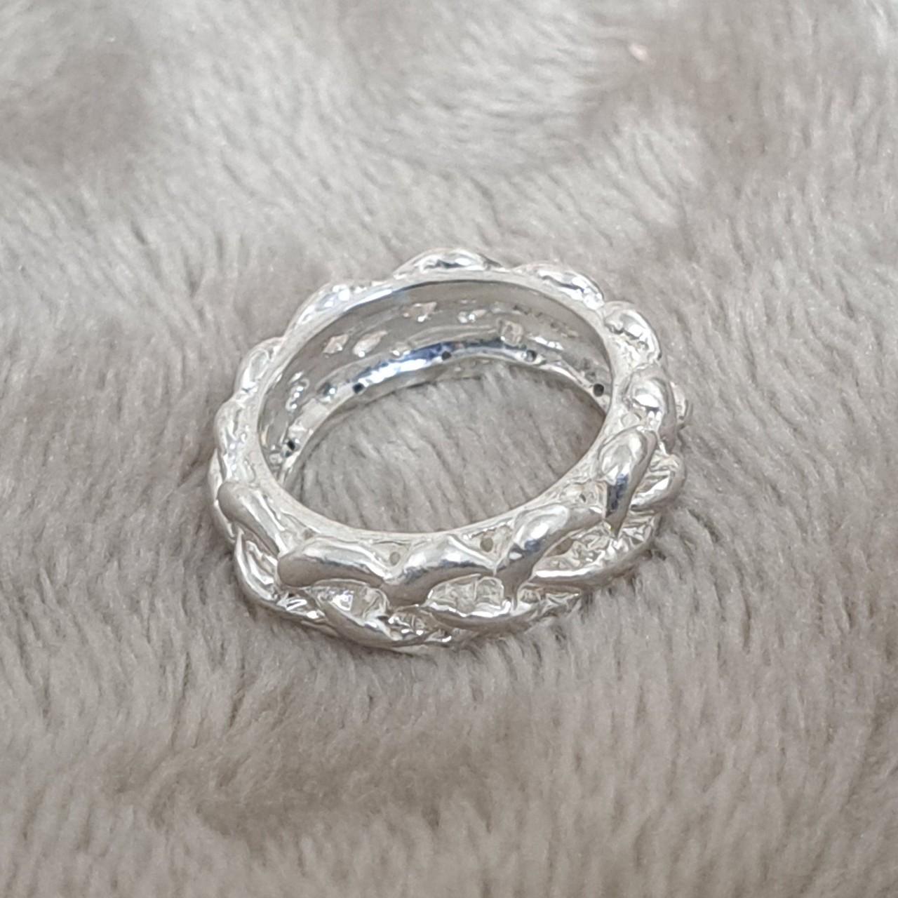 KNOT　編み目のリング　三つ編み（シルバー）1枚目の画像